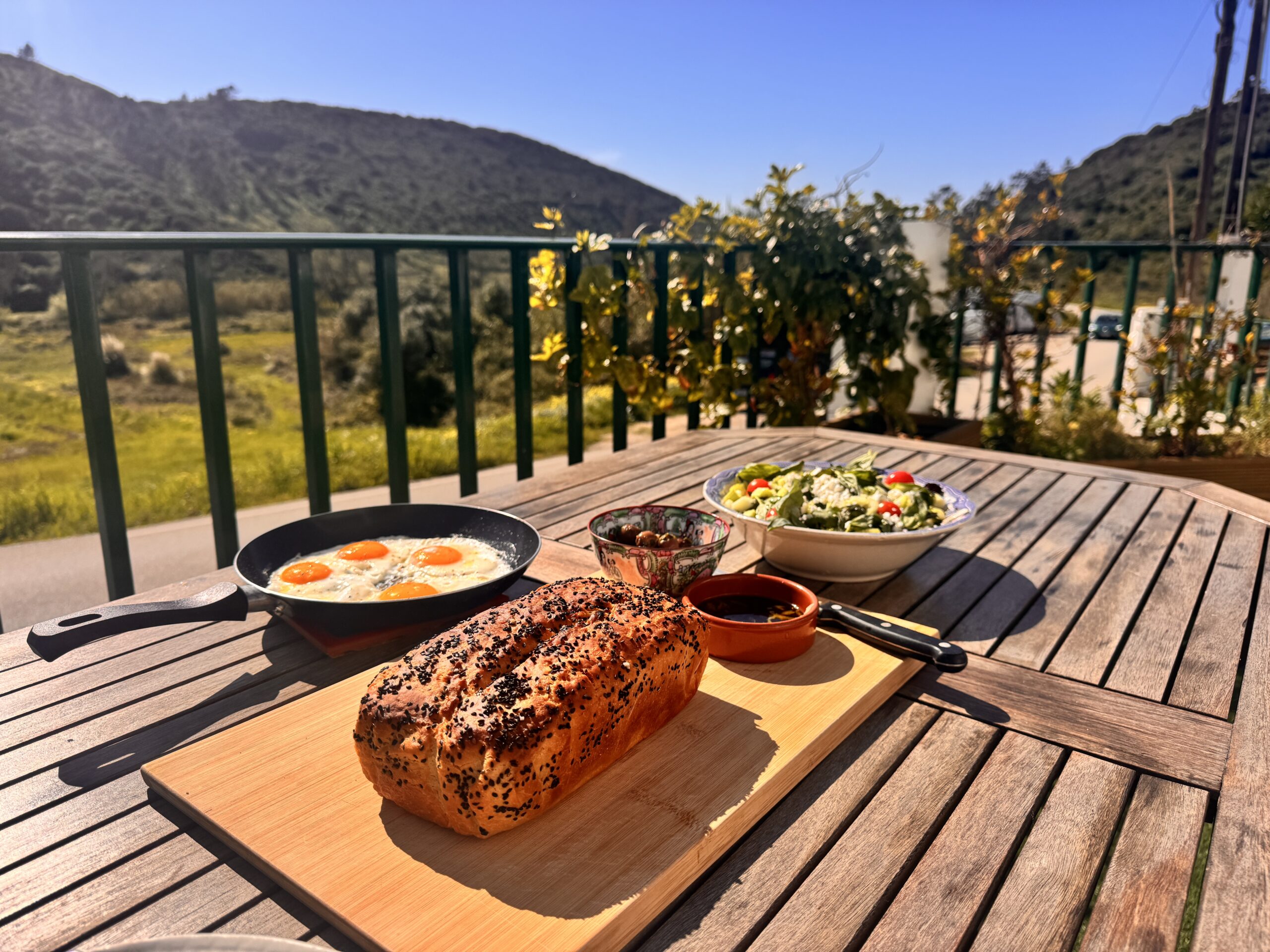 Casa Nabia breakfast box with fresh local ingredients