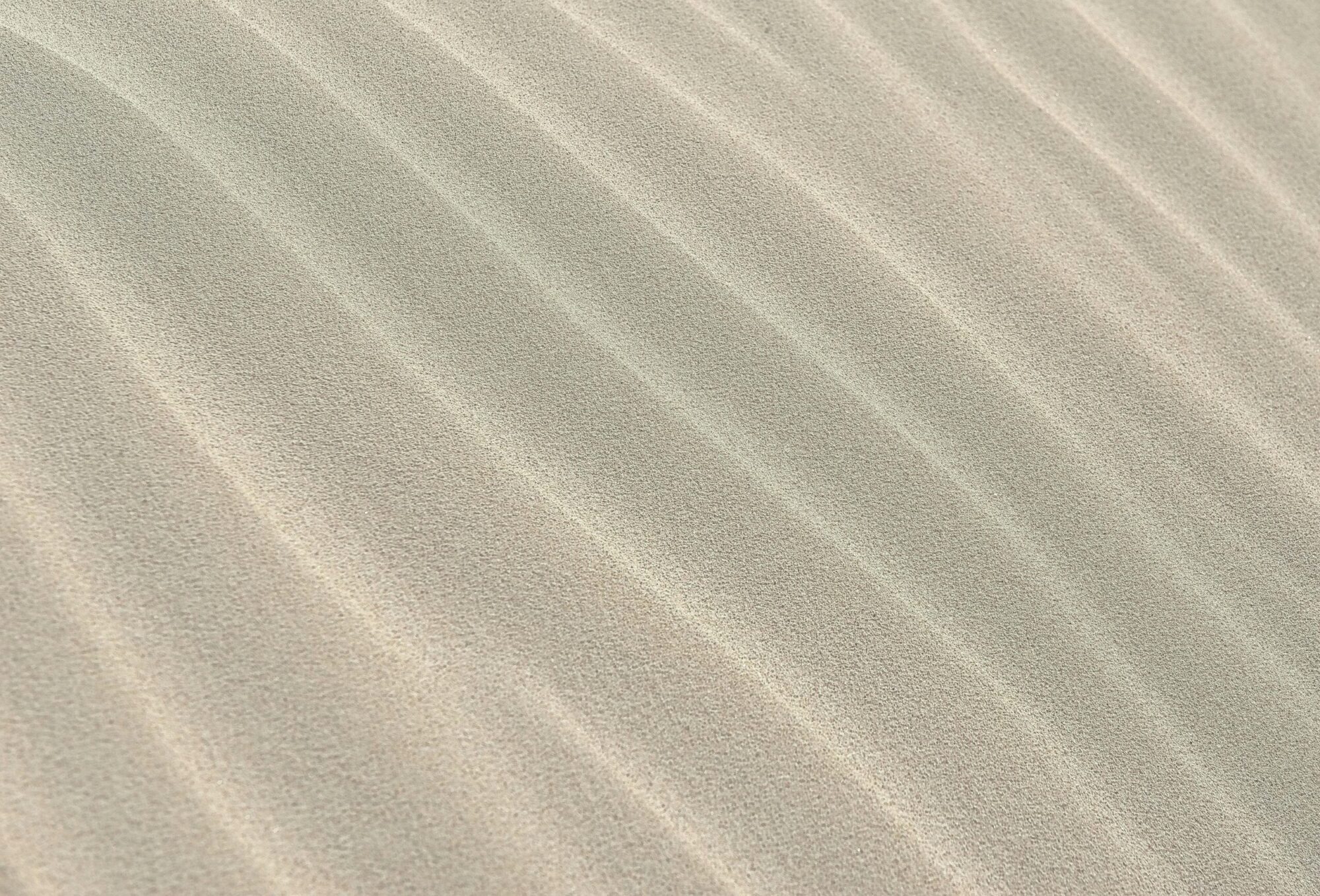 Close-up view of textured sand dunes with soft ripples, perfect for backgrounds.